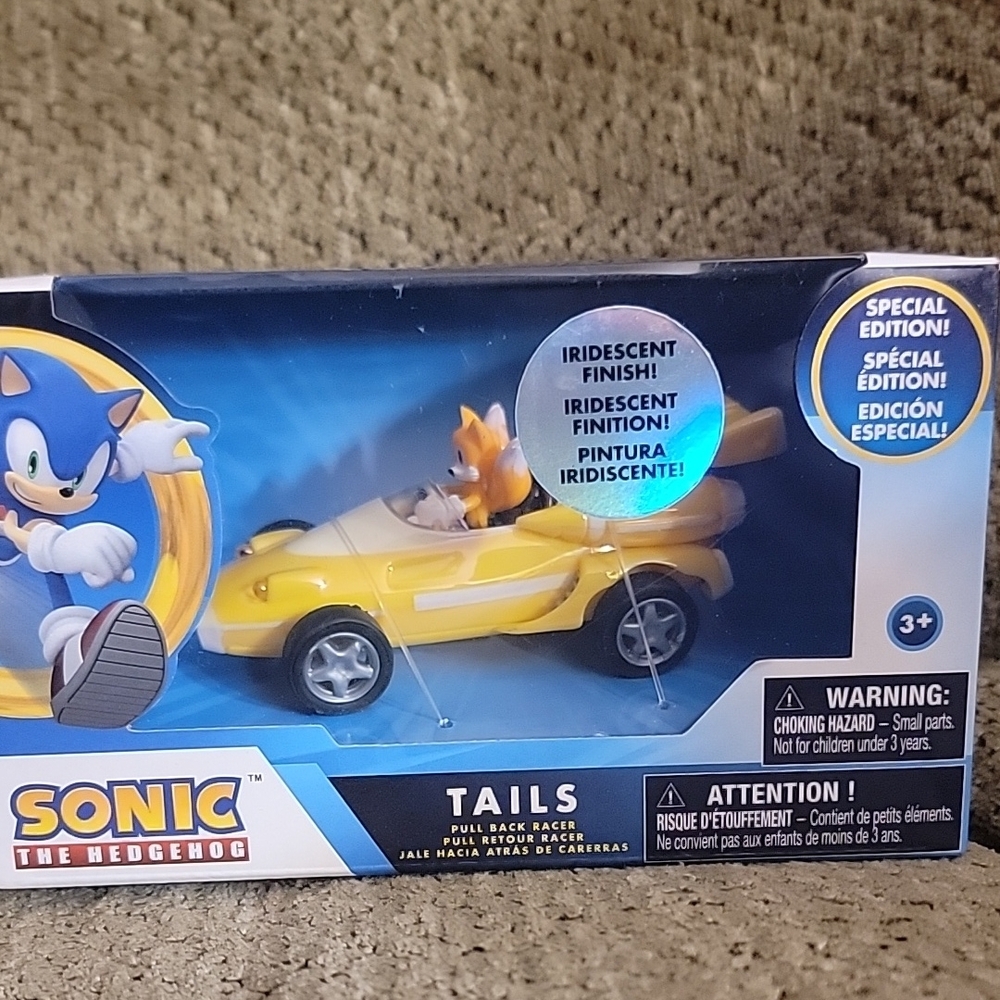 Tails Iridescent Yellow Race Car